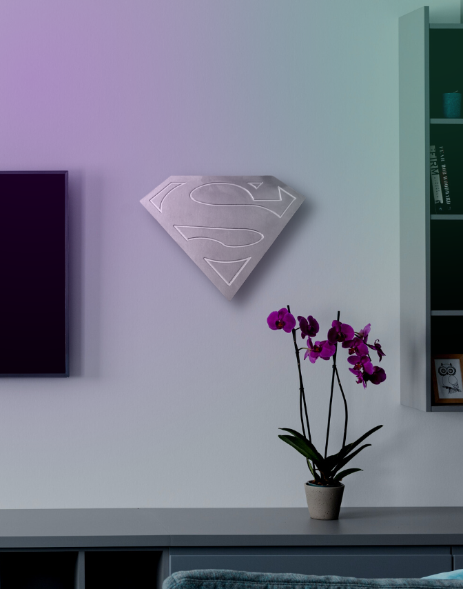 Superman wall decor - night